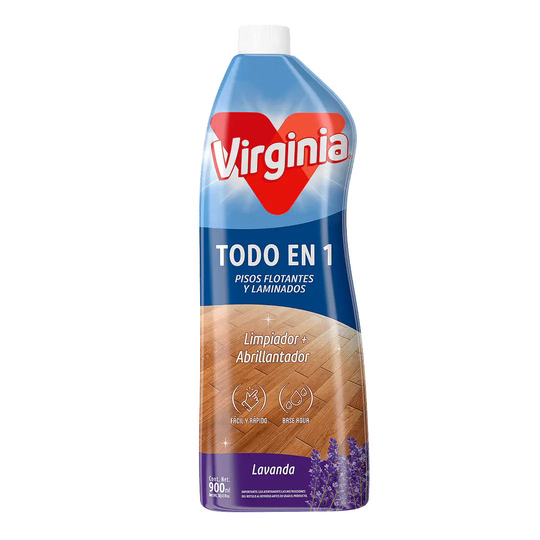 Limpiador y Abrillantador Piso Flotante Virginia Todo en Uno 900ml 1