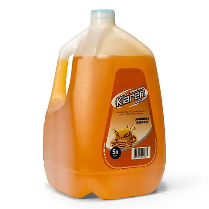 Jabón líquido para manos Almendra Naranja Klaren bidón 5 L para uso profesional 1