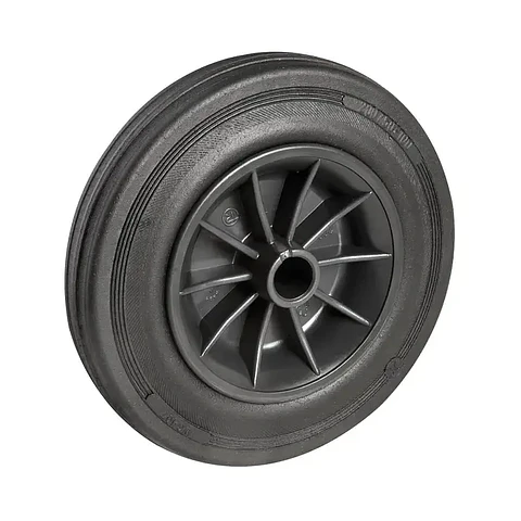 Rueda Maciza 200 mm para Contenedores Sulo - Compatible 120L, 240L y 360L - Eje 20 mm