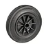 Rueda Maciza 200 mm para Contenedores Sulo - Compatible 120L, 240L y 360L - Eje 20 mm