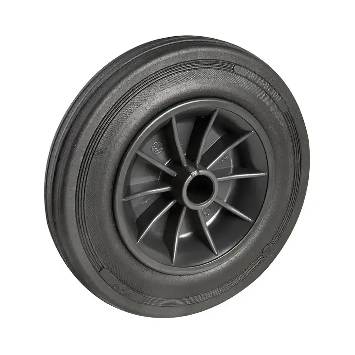 Rueda Maciza 200 mm para Contenedores Sulo - Compatible 120L, 240L y 360L - Eje 20 mm 1