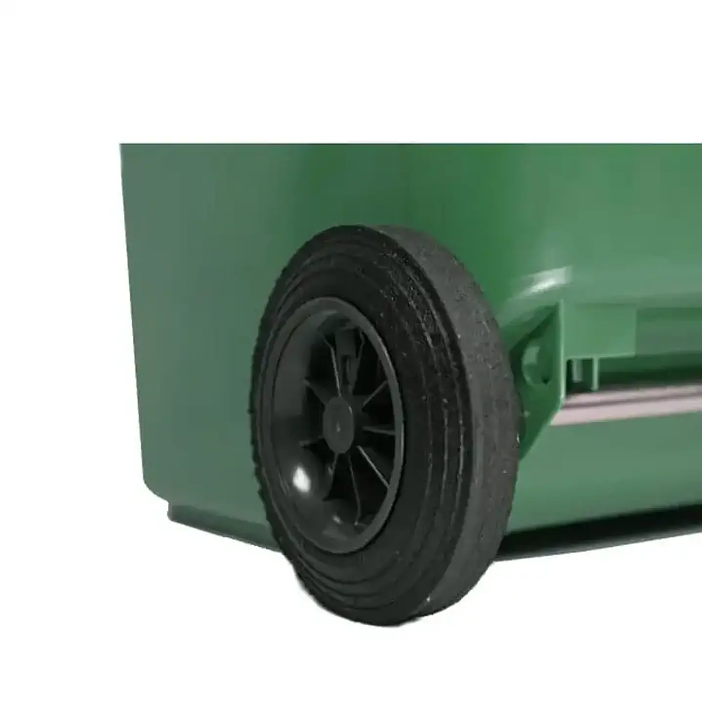 Rueda Maciza 200 mm para Contenedores Sulo - Compatible 120L, 240L y 360L - Eje 20 mm 2