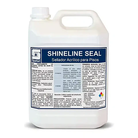 Sellador acrílico de pisos Spartan Shineline Seal bidón 5 kg para uso profesional