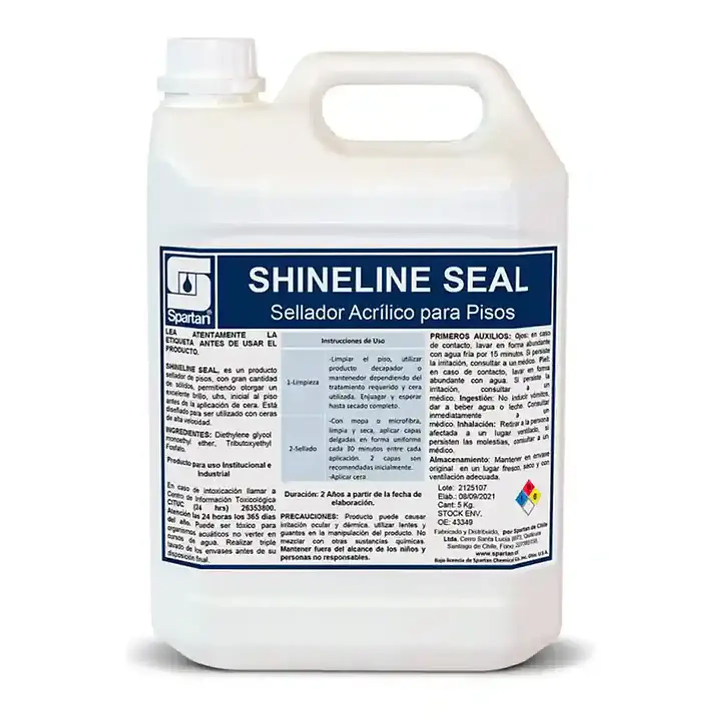 Sellador Acrílico de Pisos Spartan Shineline Seal Bidón 5 kg 1