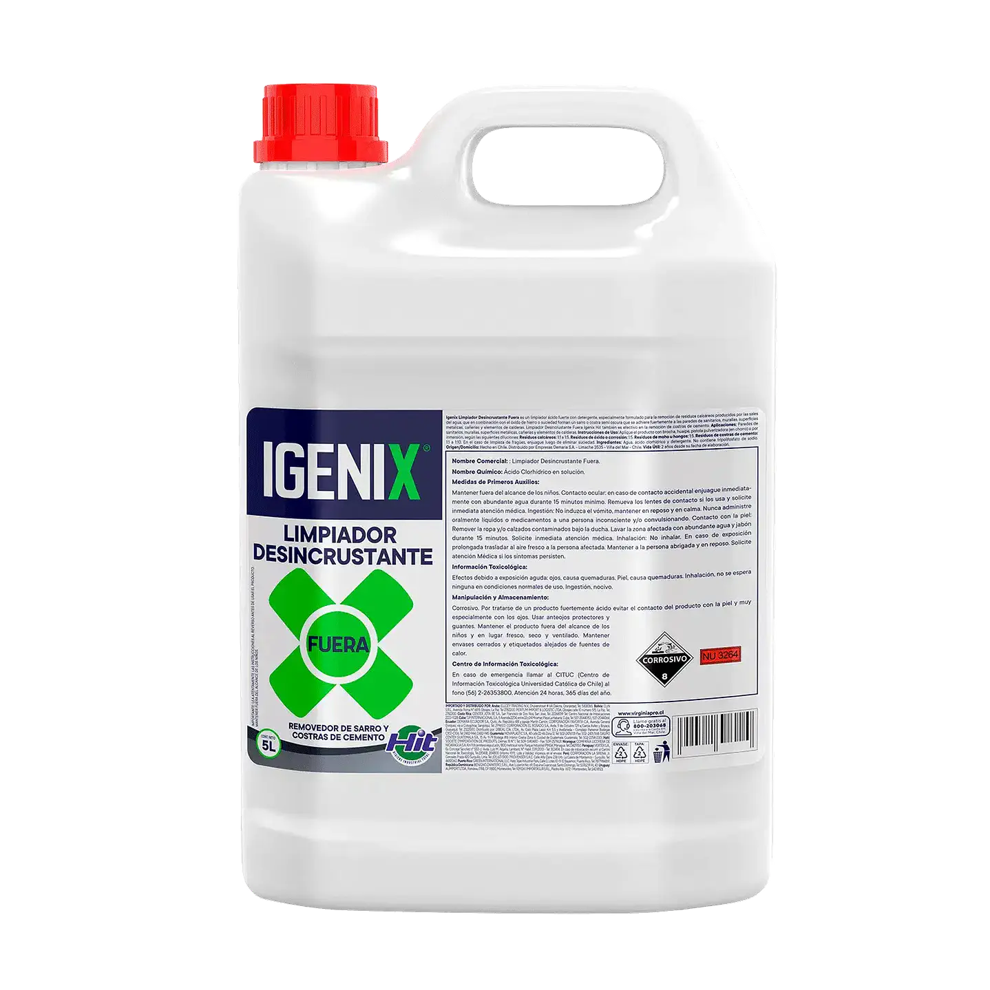 Limpiador desincrustante Igenix Fuera bidón 5 L para uso profesional 1