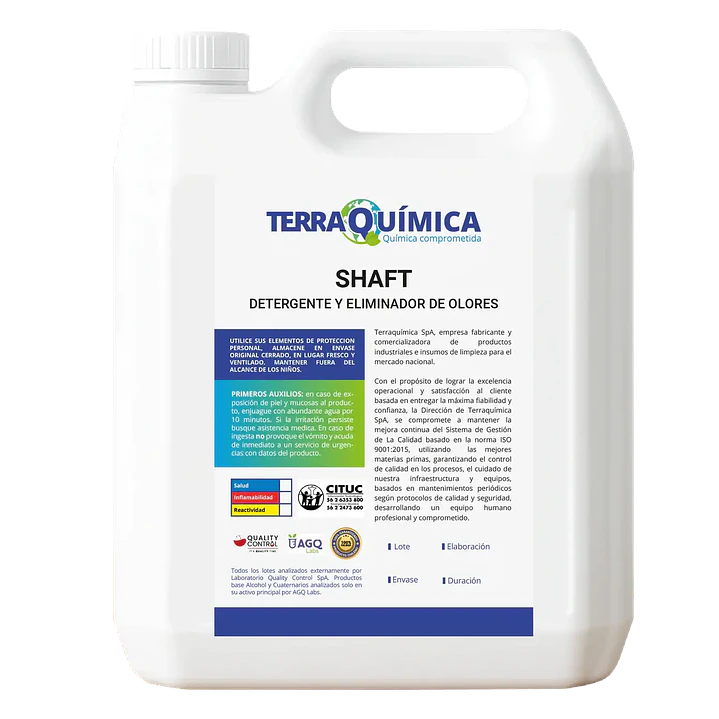 Sanitizante industrial SHAFT bidón 5 L para uso profesional 1