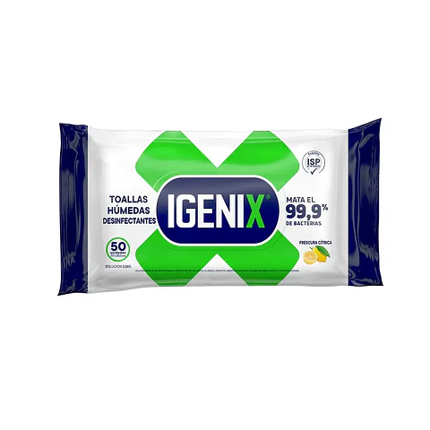 Toallitas húmedas desinfectantes Igenix pack 50 un