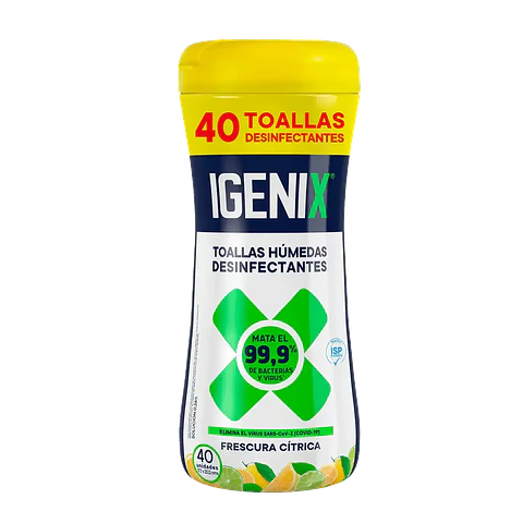 Toallas húmedas desinfectantes Igenix pack 40 un