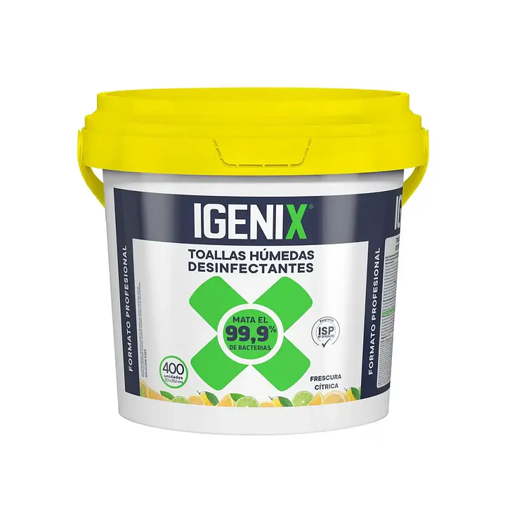 Toallas húmedas desinfectantes Igenix XL pack 400 un para uso profesional 1