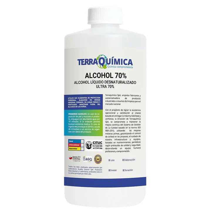 Alcohol Etílico 70 % – 1 L – Uso Profesional 1