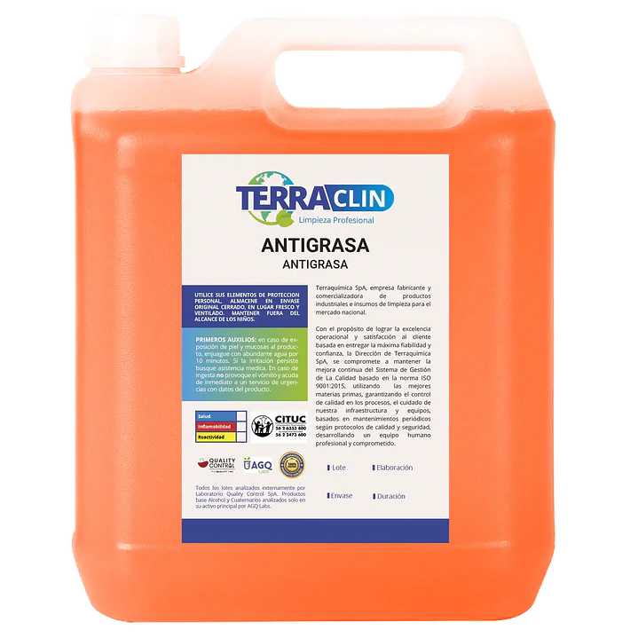 Desengrasante Industrial TERRACLIN Antigrasa – 5 L 1