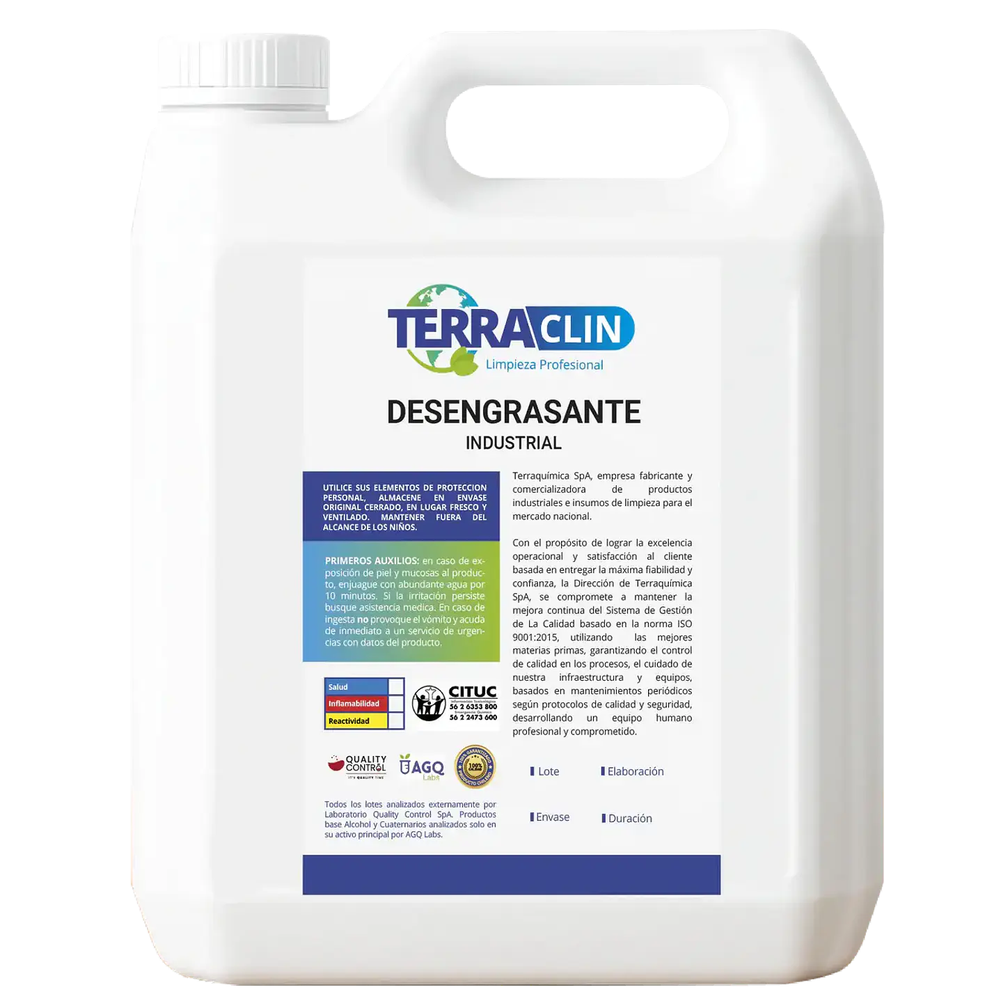 Desengrasante Industrial TERRACLIN – Terraquímica – 5 L 1