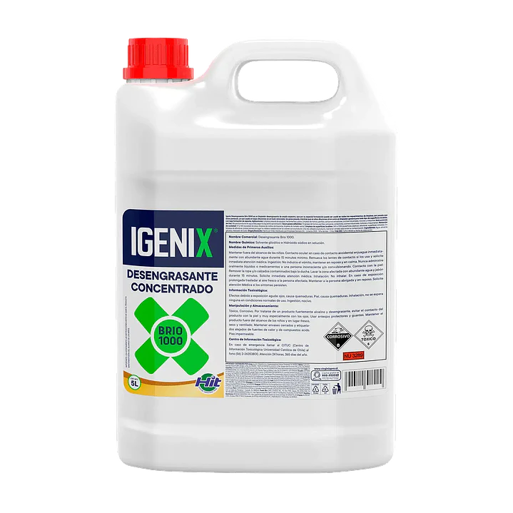 Desengrasante industrial Igenix Brio 1000 bidón 5 L para uso profesional 1