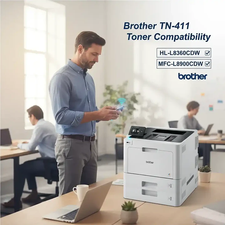 Pack 4 Tóners Originales Brother TN-411 BK/C/M/Y 3
