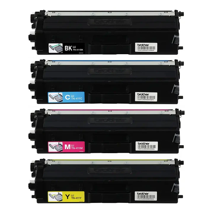Pack 4 Tóners Originales Brother TN-411 BK/C/M/Y 2