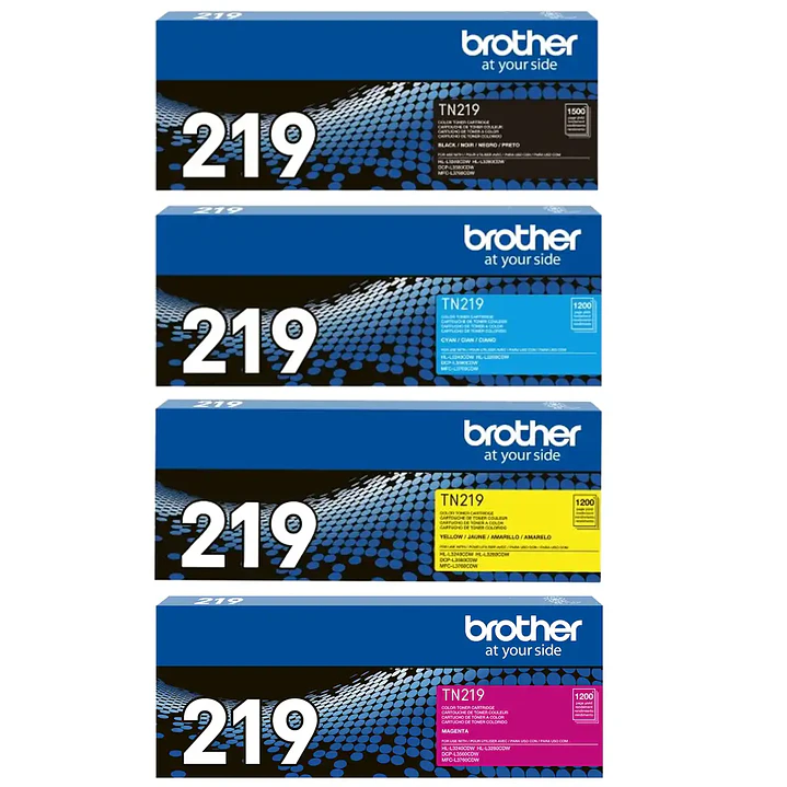 Pack 4 Tóners Originales Brother TN-219 BK/C/M/Y 1