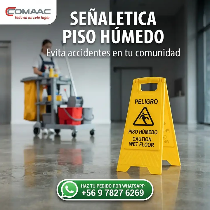 Señalética Piso Húmedo Amarilla 2