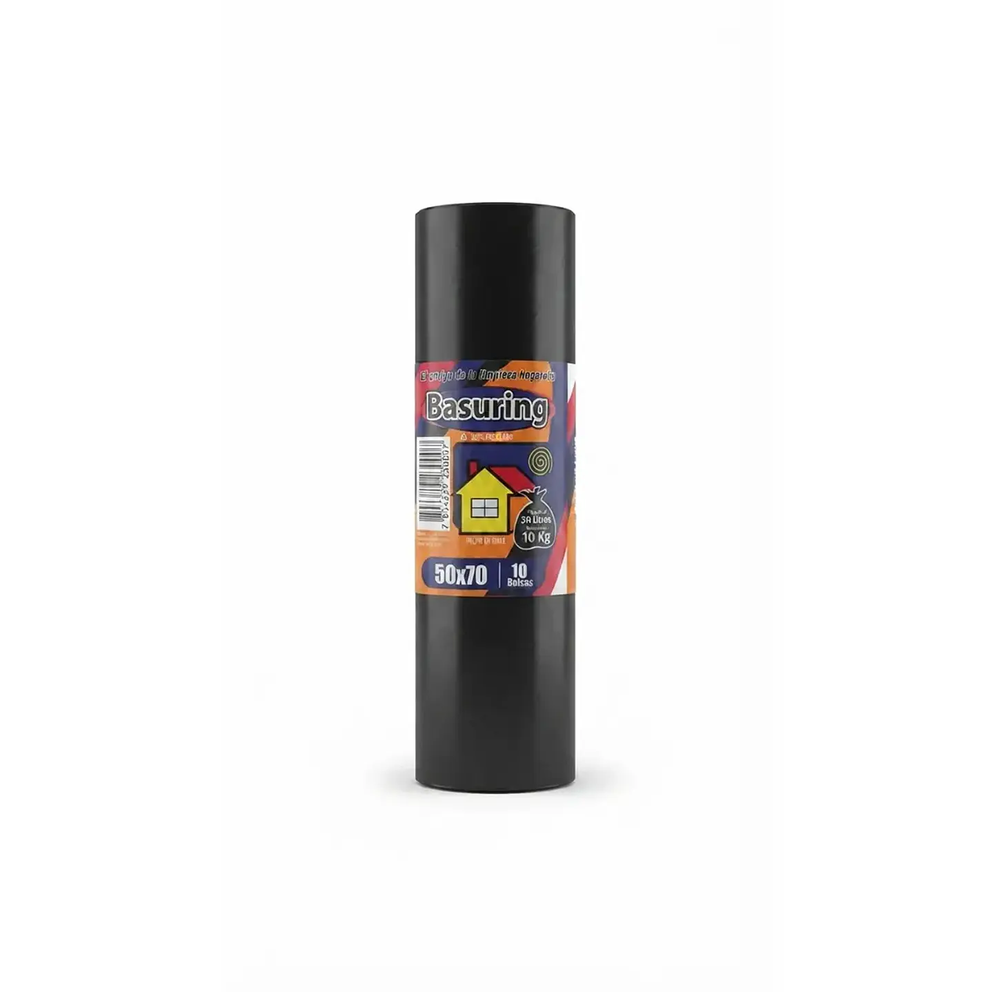Bolsas de Basura Basuring Negras 50x70 cm - Carga Liviana, 30 Litros - Pack 10 Unidades 1