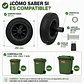 Rueda Maciza 200 mm para Contenedor de Basura SULO y Otras Marcas Compatibles - Miniatura 4