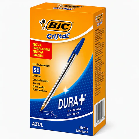 Lápiz Pasta Bic Cristal Azul Caja de 50 unidades