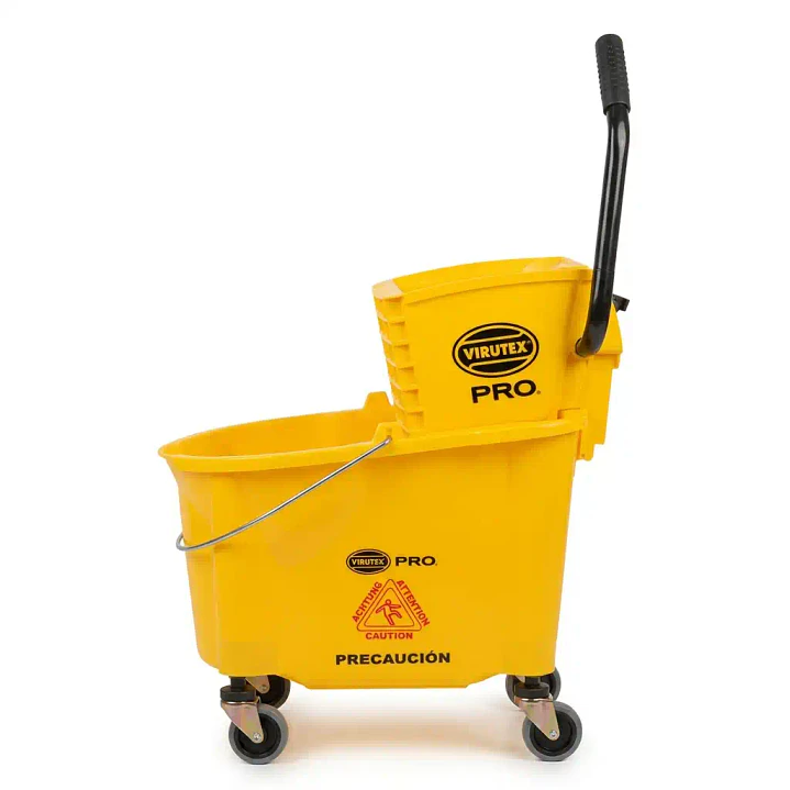 Virutex Pro Carro Mopero Industrial 36L con Estrujador Reforzado 1