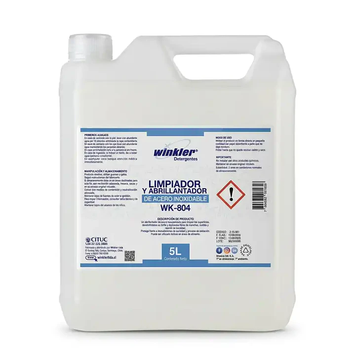 Winkler WK-804 Limpiador y Abrillantador para Acero Inoxidable Profesional | Brillo Duradero y Protección Antióxido 1