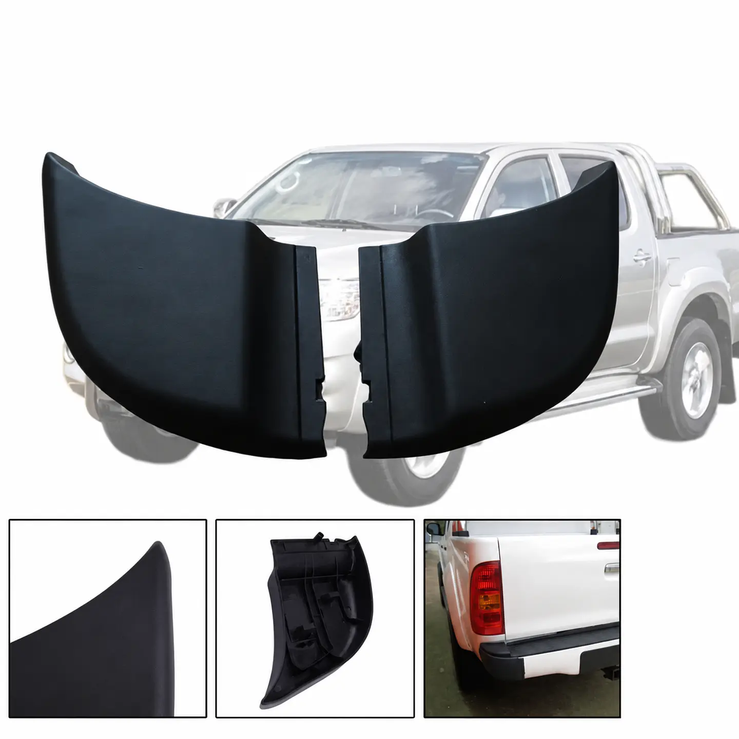 PLASTICOS LATERALES PARACHOQUE TRASERO Izq/Derecho Par(2010-16 HILUX) 2