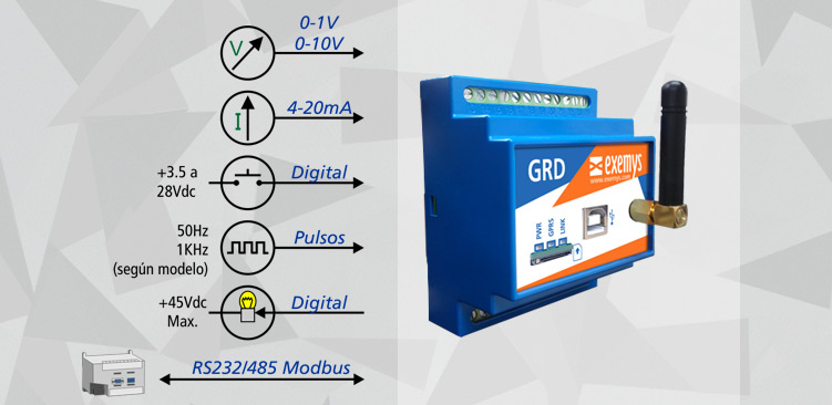 Dispositivo de Telemetría Celular 4G I/O y Serial GRD-4G 2