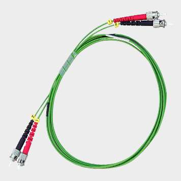 Jumper ST/ST Multimodo OM2 Duplex LSZH Verde 1m 1