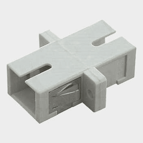 Adaptador SC, Multimodo, Tipo Flange, Color Beige