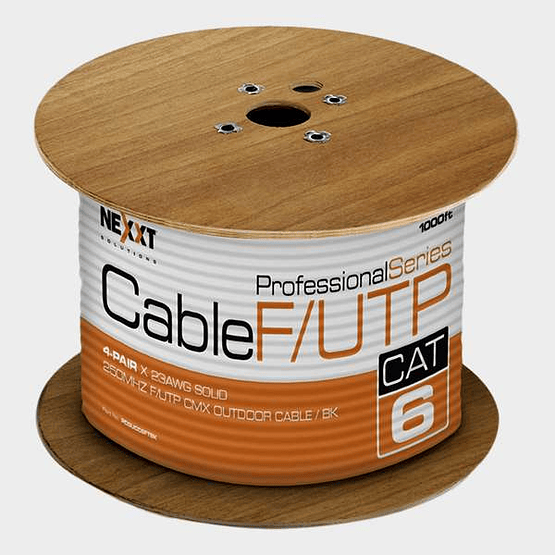 Cable FTP Cat 6 NEXXT 305m 4 Pares Blindado Exterior