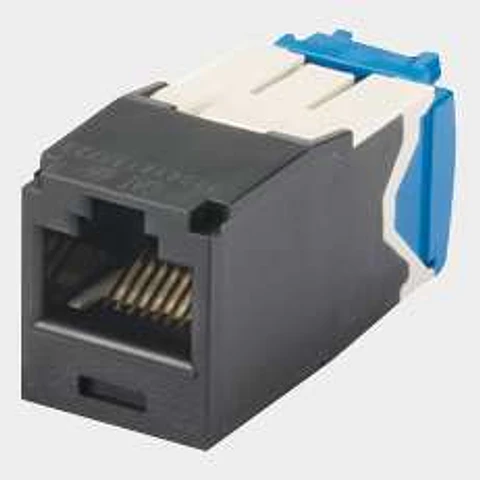 Modulo RJ45 CAT 6A Panduit Mini-Com UTP Negro