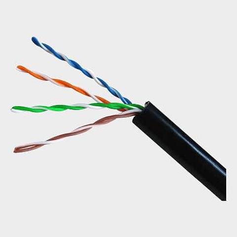 Cable UTP Cat 5E NHTD 305m 4 Pares 24AWG Exterior con Gel Negro