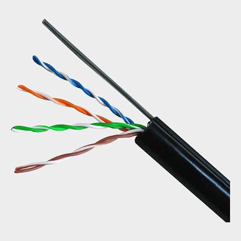 Cable UTP Cat 5E NHTD 305m 4 Pares Exterior con Mensajero