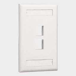 Faceplate 2 Puertos Keystone Panduit NK2FIWY Blanco