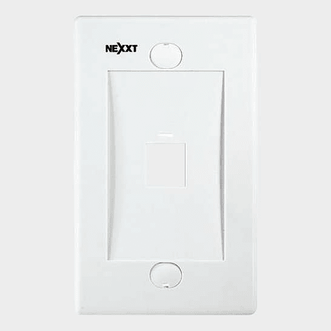 Placa Mural NEXXT 1 Puerto, Color Blanco