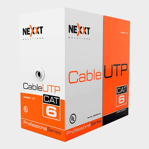 Cable UTP Cat 6 NEXXT 305m 4 Pares Gris