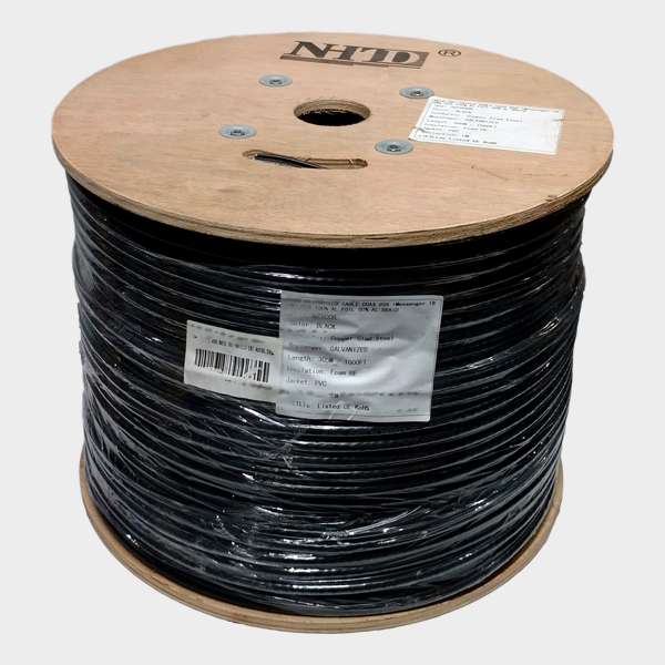 Cable Coaxial RG6 TriShield 60% Malla Blindado con Mensajero 305m 2