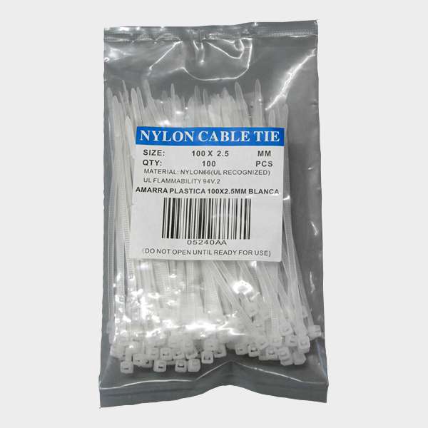 Amarra Cables 2,5 x 100 mm 100 unidades Blanco 1