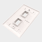 Faceplate plano 2 puertos Keystone vertical blanco - Miniatura 2