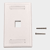 Faceplate plano 1 puerto Keystone vertical blanco