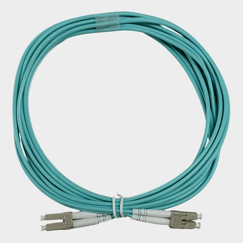Jumper LC/LC Multimodo OM3 Duplex Celeste 5m 