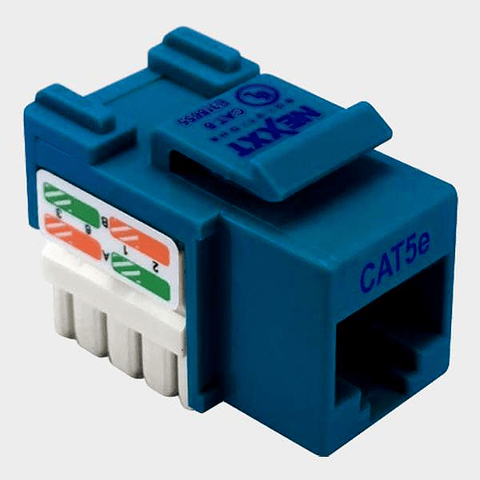 Conector RJ45 Hembra CAT 5E NEXXT UTP Azul