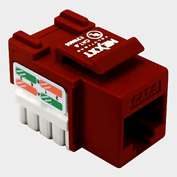 Modulo RJ45 CAT 6 NEXXT UTP Rojo