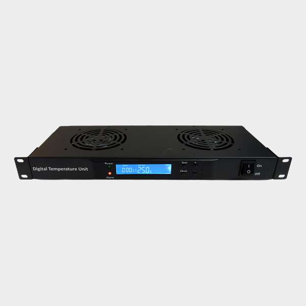 Kit de 2 Ventiladores con Termostato 1U para Gabinete 2