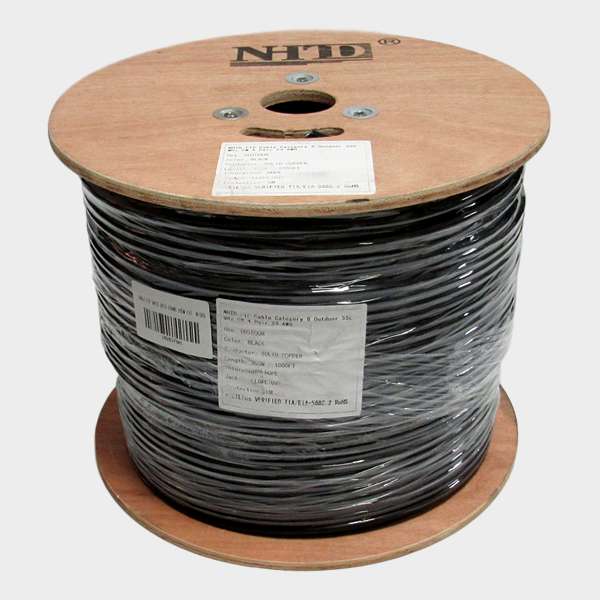 Cable FTP Cat 6 NHTD 305m 4 Pares 23AWG Negro Blindaje Exterior  1