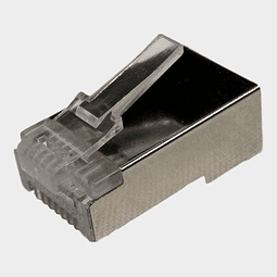 Conector RJ45 Macho CAT 5E FTP Blindado 24AWG 100 unidades