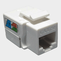 Módulo RJ45 Hembra CAT5E UTP Keystone Blanco