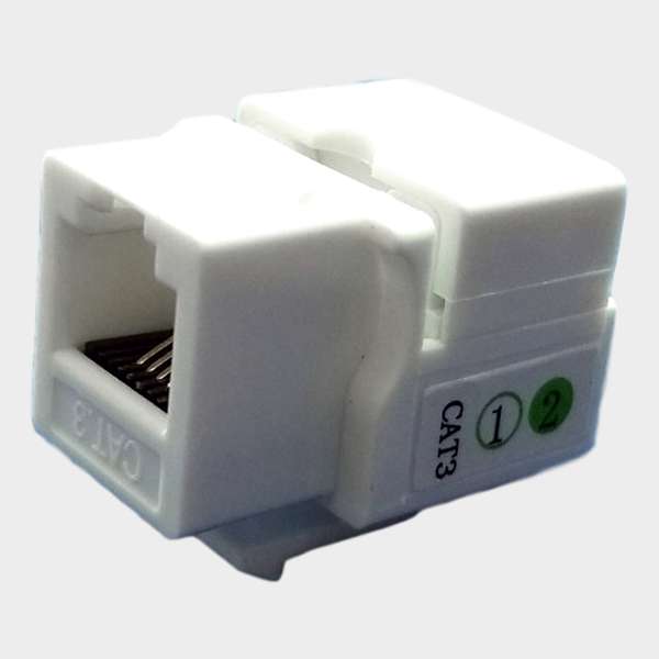 Módulo RJ11 CAT3 UTP Keystone Tipo 110 Blanco  1