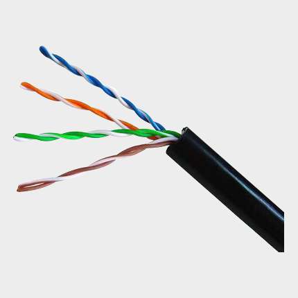 Cable UTP Cat 5E NHTD 1200m 4 Pares 24AWG Exterior con Gel Negro 3